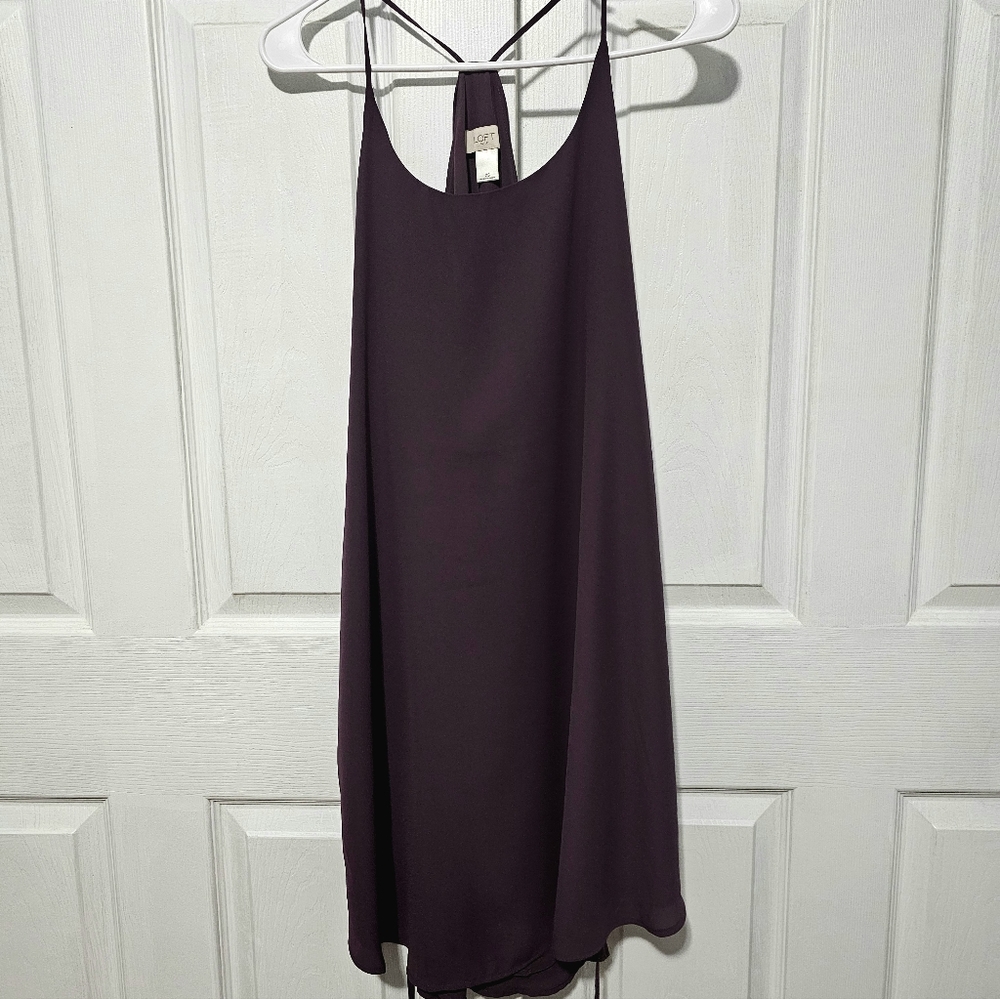LOFT Outlet Sleeveless Spaghetti Strap Racerback Swing Dress